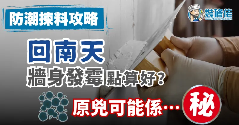 【防潮揀料攻略：批灰篇】回南天牆身開始發霉 其實原兇分分鐘可能係⋯⋯ post illustrative image